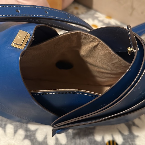 BOLDRINI SELLERIA Chic Blue mare Women's Leather Crossbody Bag - Picture 9 of 9